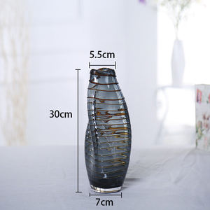 <span class=keywords><strong>Vaso</strong></span> di vetro grigio irregolare <span class=keywords><strong>30</strong></span> <span class=keywords><strong>cm</strong></span> all'ingrosso per decorazioni per la casa - Product Image 3