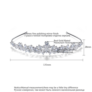 LUOTEEMI <span class=keywords><strong>de</strong></span> lujo princesa reina concurso claro CZ flor diadema nupcial Tiara <span class=keywords><strong>de</strong></span> cristal coronas boda <span class=keywords><strong>accesorios</strong></span> <span class=keywords><strong>para</strong></span> <span class=keywords><strong>el</strong></span> cabello - Product Image 2