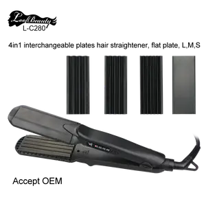 L-C280 ผม straightener แปรง 4 ใน 1 wave แผ่น salon hair straightener