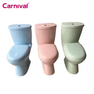 욕실 위생 듀얼 플러시 두 조각 세라믹 wc 저렴한 핑크 컬러 변기