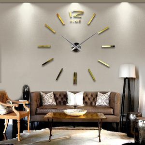 Horloge murale de montre grande taille, bricolage, 30 pièces, Design moderne, autocollants décoratifs effet miroir, en verre acrylique, décoration de maison - Product Image 2