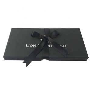 luxury credit card gift box with ribbon closure