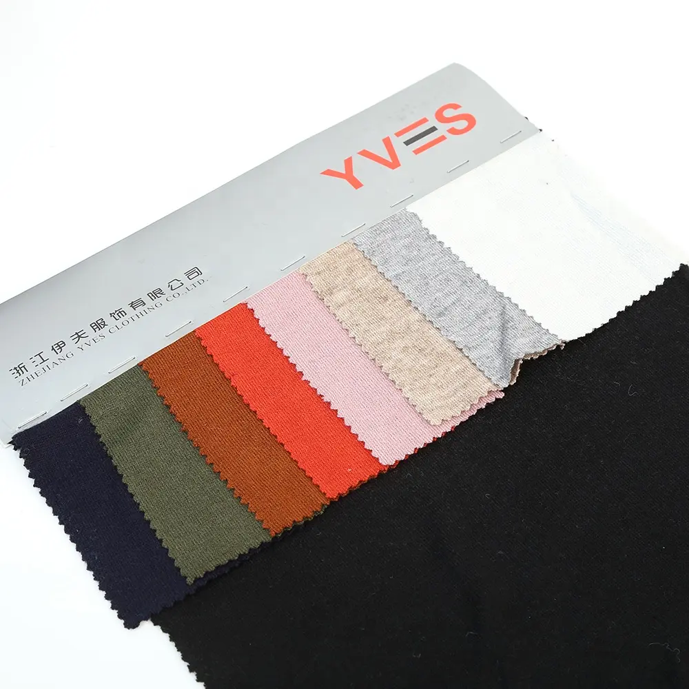 Black color sweater fabric soft handfeeling knit cashmere fabric for clothing