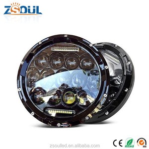 Nuevos accesorios para <span class=keywords><strong>Jeep</strong></span> LED RGB DRL y luz de giro amarilla DOT faros delanteros de 7 pulgadas anillo de Halo de haz alto y bajo redondo para <span class=keywords><strong>Jeep</strong></span> Wrangler - Product Image 2