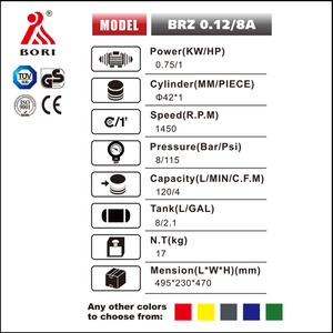 Compresor de Aire Pequeño de 9L de Color Rojo, Compresor de Aire Directo - Product Image 3