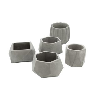 Vasi per <span class=keywords><strong>Piante</strong></span> Succulente e Cactus in Cemento, Forma Poligonale Irregolare, Mini Vasi da Interno Durevoli, Vendita all'Ingrosso - Product Image 1