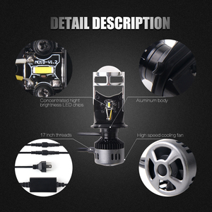 หลอดไฟหน้า<span class=keywords><strong>รถ</strong></span>ยนต์แบบใหม่ M01B พร้อมเลนส์ H4 LED - Product Image 5