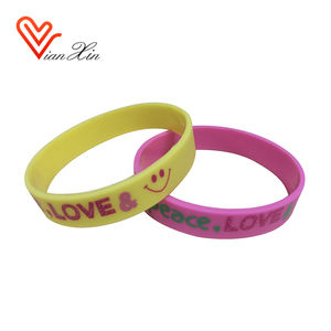 Anpassen Gedruckt logo glow in <span class=keywords><strong>the</strong></span> dark silikon-armbänder - Product Image 2