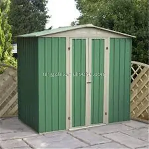 Outdoor Lean to Shed Grün Fertighaus Hinterhof Schuppen Metall Gartens chuppen Werkzeuge Fahrrads chuppen Store Bin- DIY Stahl Kit-