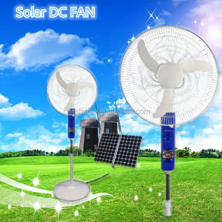 Новый вентилятор на солнечной батарее по хорошей цене, работающего на постоянном токе 12 в вентилятора вентилятор стойки/портативный перезаряжаемые вентилятор/системы солнечной энергии