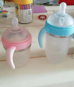 100% อาหารเกรด BPA ฟรีซิลิโคนขวดนมทารกชุดสำหรับนมแม่และสูตร - Product Image 3