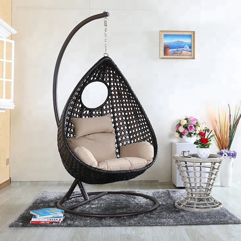 Chaise à bascule simple en rotin, mobilier d'extérieur en osier, Durable, offre spéciale