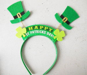 Día de san Patricio accesorios Trébol Feather venda Del Pelo - Product Image 2
