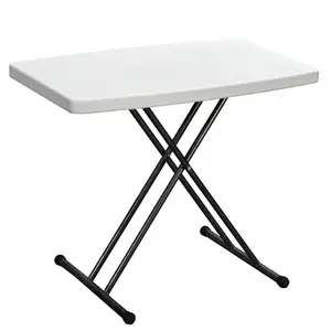 Hot sale White HDPE 76cm Height Adjustable Widely Used Plastic Gardem Picnic Camping Tables