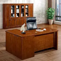 Antique Wooden Office Executive Partners Desk mit Bed