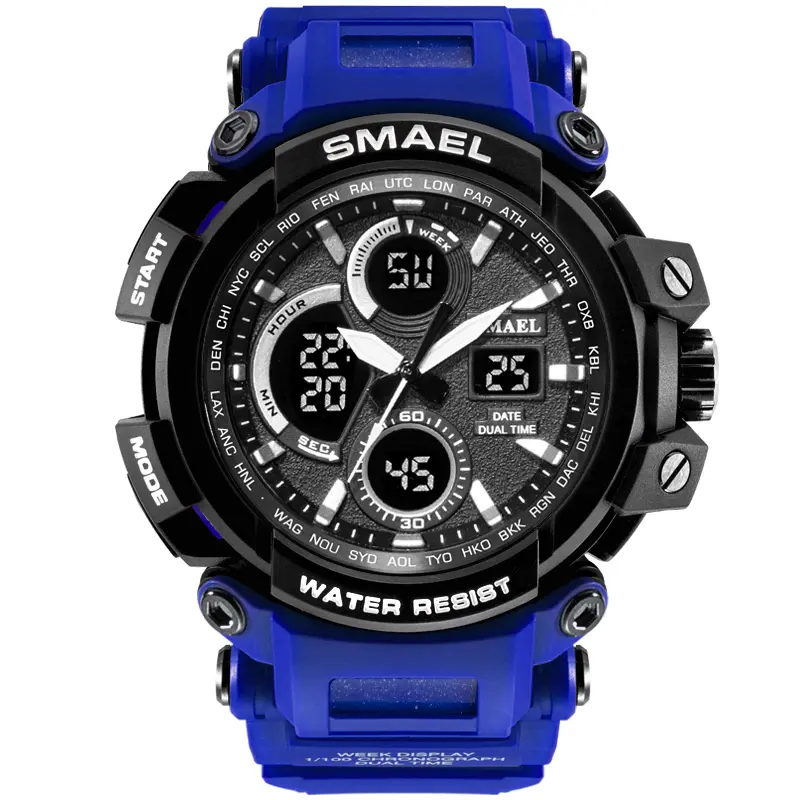 Heiße Verkäufe Smael 1708 Mann Quarz Digital Sport Armbanduhr
