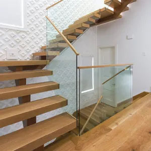 Foshan factory direct manufacturer steel wood staircase for remodeling house