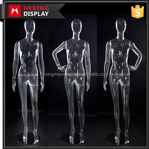 Fashion Plastic Transparent Clear Biodegradable Full Body Mannequin