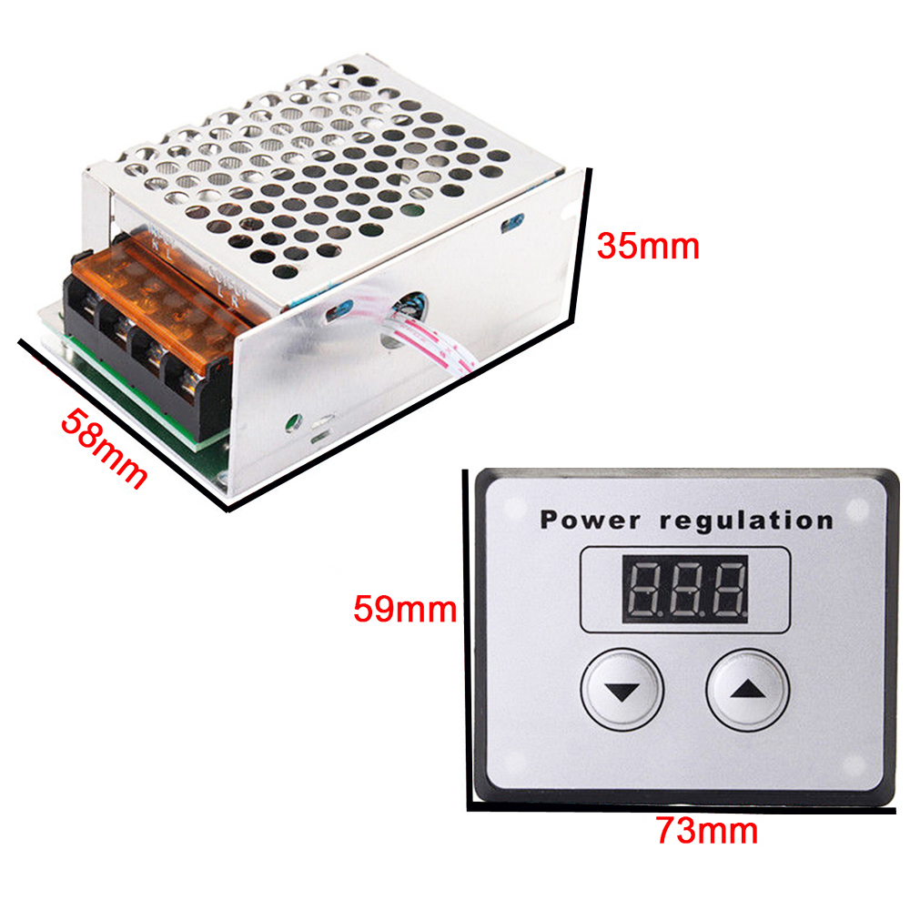 Regulador De Voltaje SCR 4000W 220V - Controla Motores Eléctricos, Dimmer O Termostato, Uso Industrial O Doméstico