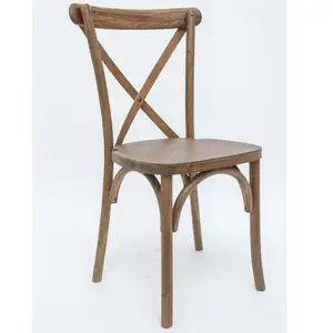 Boutique Sự Kiện Cũ Bằng Gỗ Cross Back Chair Bán Khách Sạn Tiệc Cưới Cho Thuê