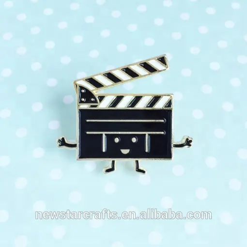 Clapperboard Director Film Cast Gift Movie Enamel Lapel Tack Tie Pin