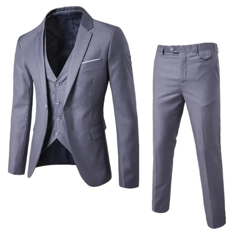 9 Color S-5XL (jacket+pant+vest) Men's Wedding Suit Luxury Slim Fit Blazers Formal Party Wear Business Casual 3 Piece Set EXF001