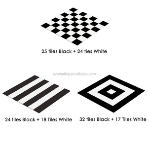 Carreaux <span class=keywords><strong>de</strong></span> <span class=keywords><strong>Sol</strong></span> autobloquants, 16 Tuiles (16 tuiles = 16 pi. Ca) EVA Mousse <span class=keywords><strong>Tapis</strong></span> <span class=keywords><strong>De</strong></span> Puzzle avec Bordures-Noir et <span class=keywords><strong>Blanc</strong></span> - Product Image 2