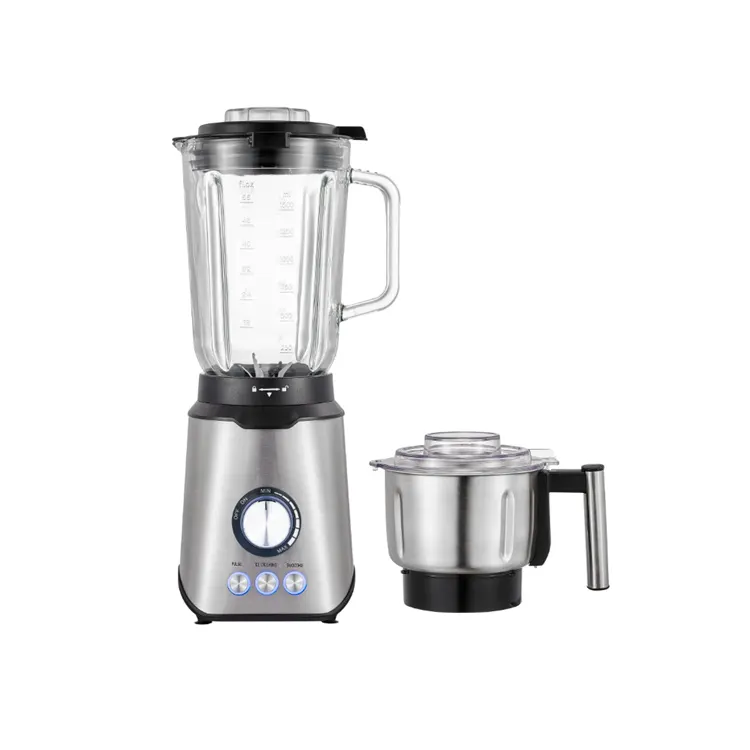 1200W 1.75L Glass Jar blender with S.S. grinding bowl Stainless Steel Body Table Blender