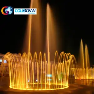 Large Outdoor Decoration Colorful Lighted Musical Floating Music Dancing Water Fountain for sale