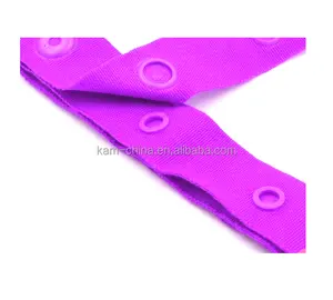 Fashion colorful ployester KAM plastic garment fabric tape with snap buttons