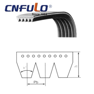 Courroie trapézoïdale multi-nervures en caoutchouc, courroie trapézoïdale poly-nervurée, courroie PJ - Product Image 1