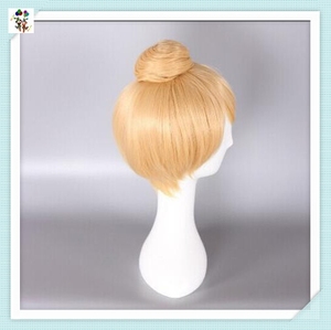 <span class=keywords><strong>Barato</strong></span> sintético <span class=keywords><strong>Anime</strong></span> Tinker Bell Rubio Color dorado niños <span class=keywords><strong>Cosplay</strong></span> pelucas - Product Image 5