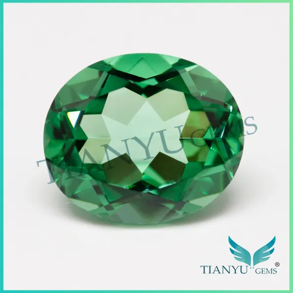 الأحجار الكريمة الاصطناعية بالجملة nanosital tianyu أفضل لون اليشم الأخضر الخام