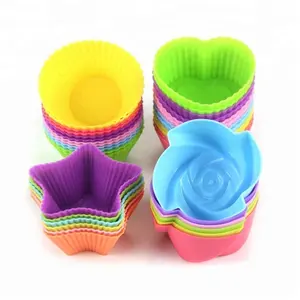 7Cm Silicone Cupcake Cốc Baking Bánh Nướng Khuôn Bộ DIY Cupcake Có Thể Được Như Món Quà Sinh Nhật Cho Trẻ Em