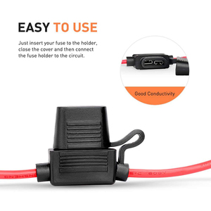 Portafusibles Impermeable para Automóvil, Portafusibles en Línea de 10 AWG, 20, 30, <span class=keywords><strong>40</strong></span>, 50 Amperios Máximos - Product Image 4