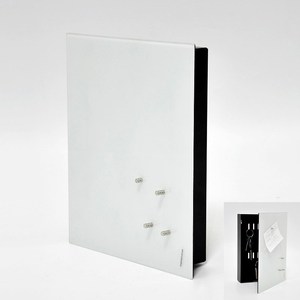 Rectangle shape white key holder glass message <b>board</b> - Product Image 1