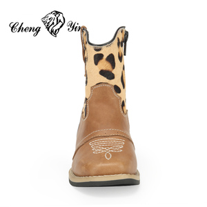 Bán Buôn Trẻ Em Của Khởi Động Thời Trang Leopard Mắt Cá Chân Trẻ Em Cao Bồi Khởi Động Da Chính Hãng Bán Buôn Toddler Khởi Động Trẻ Em Trẻ Em Trẻ Em - Product Image 4