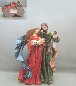 16 pulgadas de la Sagrada Familia Jesús María y <span class=keywords><strong>Jos</strong></span>é religiosa la estatuilla de la resina Decoración - Product Image 1