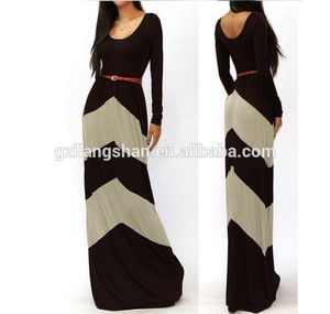 Mujer del verano 2015 OEM estilo del famoso manga larga delgada vestido Maxi con <span class=keywords><strong>la</strong></span> correa <span class=keywords><strong>Long</strong></span> Beach 3 colores - Product Image 3