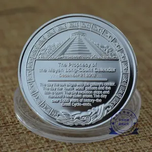 마야 장구 달력 멕시코 동전, 실버 도금 무료 샘플 판매 최고 품질의 동전 골드 금속 동전