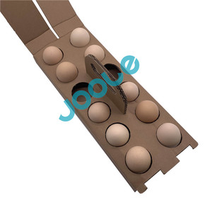 Bandeja biodegradable ecológica para huevos, bandeja para empacar huevos de cartón, 12 agujeros, color original - Product Image 5