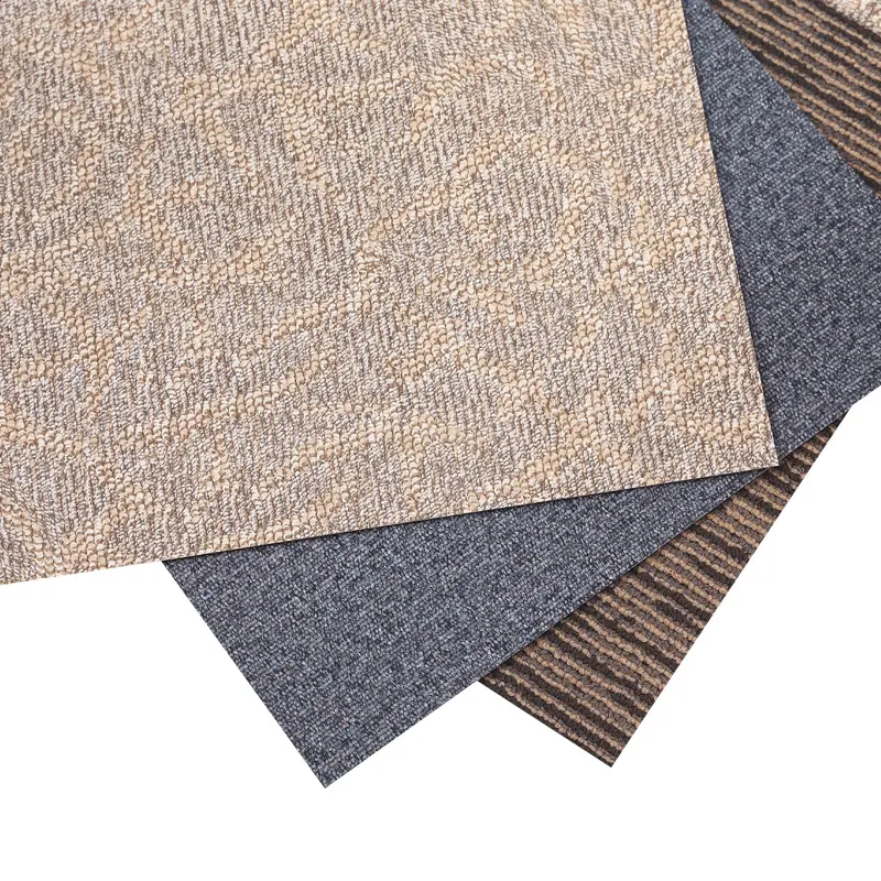 Carpet PVC Plastic home use Tile flooring, Designer Tiles PVC With Luxury Vinyl Top Multi-Purpose Flooring