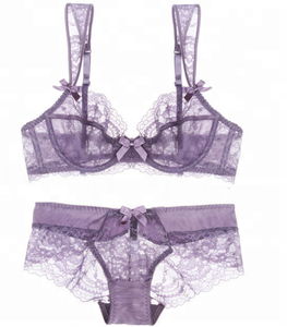 Venda quente Europeu e EUA Mercado Senhoras Sexy Inner Wear Roupa Interior Sutiã Net Calcinha Set Oco Mulheres Maduras Sexy Lingerie - Product Image 3