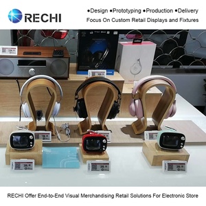 RECHI özel sayaç akrilik kulaklık vitrin rafı kulaklıklar ekran standı tutucu ses ürünleri perakende POS ekran - Product Image 6