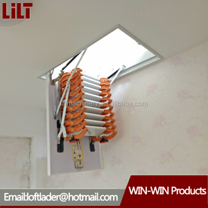 De metal extensible <span class=keywords><strong>concertina</strong></span> escalera de altillo, <span class=keywords><strong>concertina</strong></span> construir buhardilla Ático escalera - Product Image 4