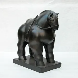 Beroemde Ontwerpen Kleine Abstracte Bronzen Botero Paard Met Rein Sculptuur Voor Huisdecoratie