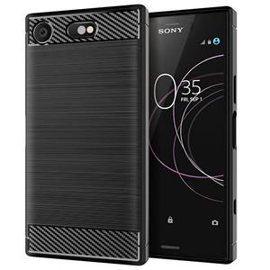 Coque arrière de téléphone portable en Fiber de carbone antichoc TPU souple pour <span class=keywords><strong>Sony</strong></span> Xperia XZ1 Compact Ce Shield Machines d'extrusion de crème glacée - Product Image 3