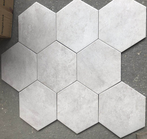 200x230mm thiết kế mới màu Xám xi măng trang trí hình lục giác gạch, Matte kết thúc không trượt mộc mạc sứ gạch lát sàn - Product Image 2