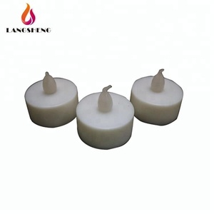 Mini parpadeo reutilizable para rezar, fiesta de cumpleaños, decoraciones navideñas, velas de luz led de plástico con pilas blancas