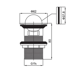 Chất lượng cao thép không gỉ chậu rửa bồn rửa và phòng tắm Brass xoay bấm clackwashbasin chất thải - Product Image 3